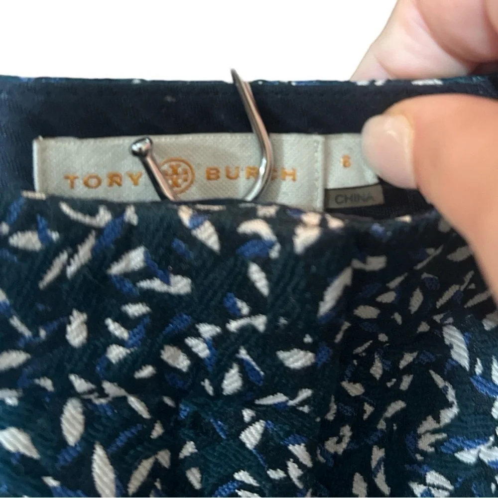 EUC - Tory Burch Confettia Wool Blend Jacquard Trouser Ankle Pants - size 6